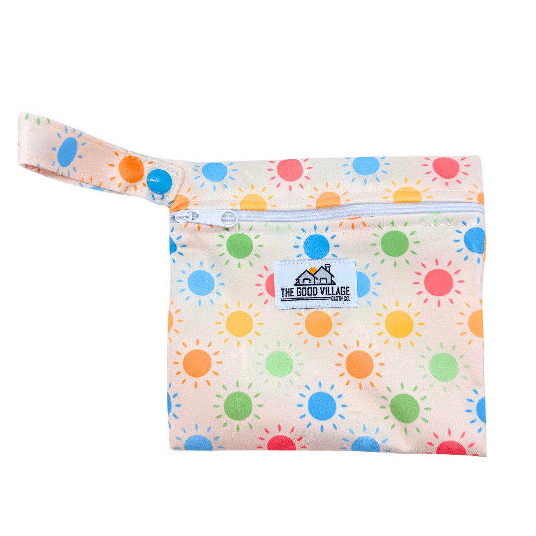 The Good Village Cloth Co. Mini Wetbags | Sunny Snuggles - 