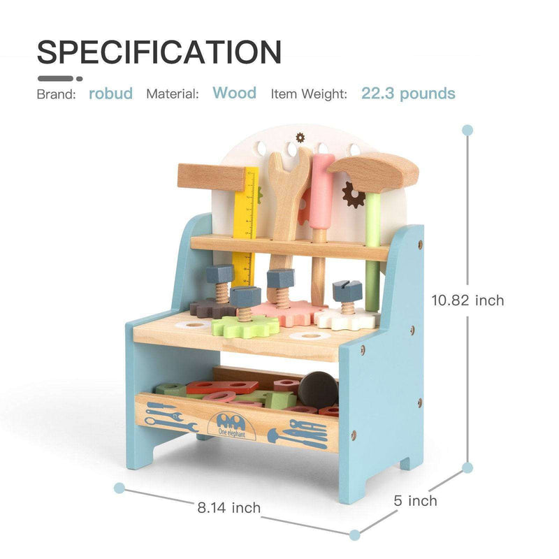 Mini Wooden Play ToolThe Robud Workbench is made of sturdy and durable solid wood with a smooth surface free of burrs for maximum safety. Its all-round corner design ensures your child'sEveretts Place: Online Boutique 