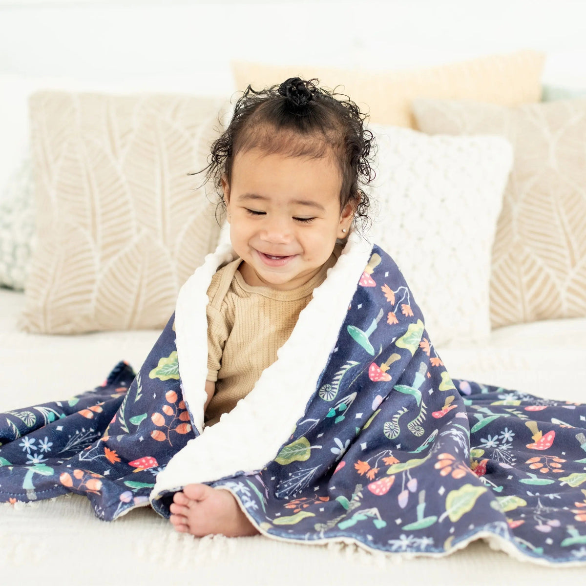 Minky Baby Blanket Magic Garden Honey Lemonade 