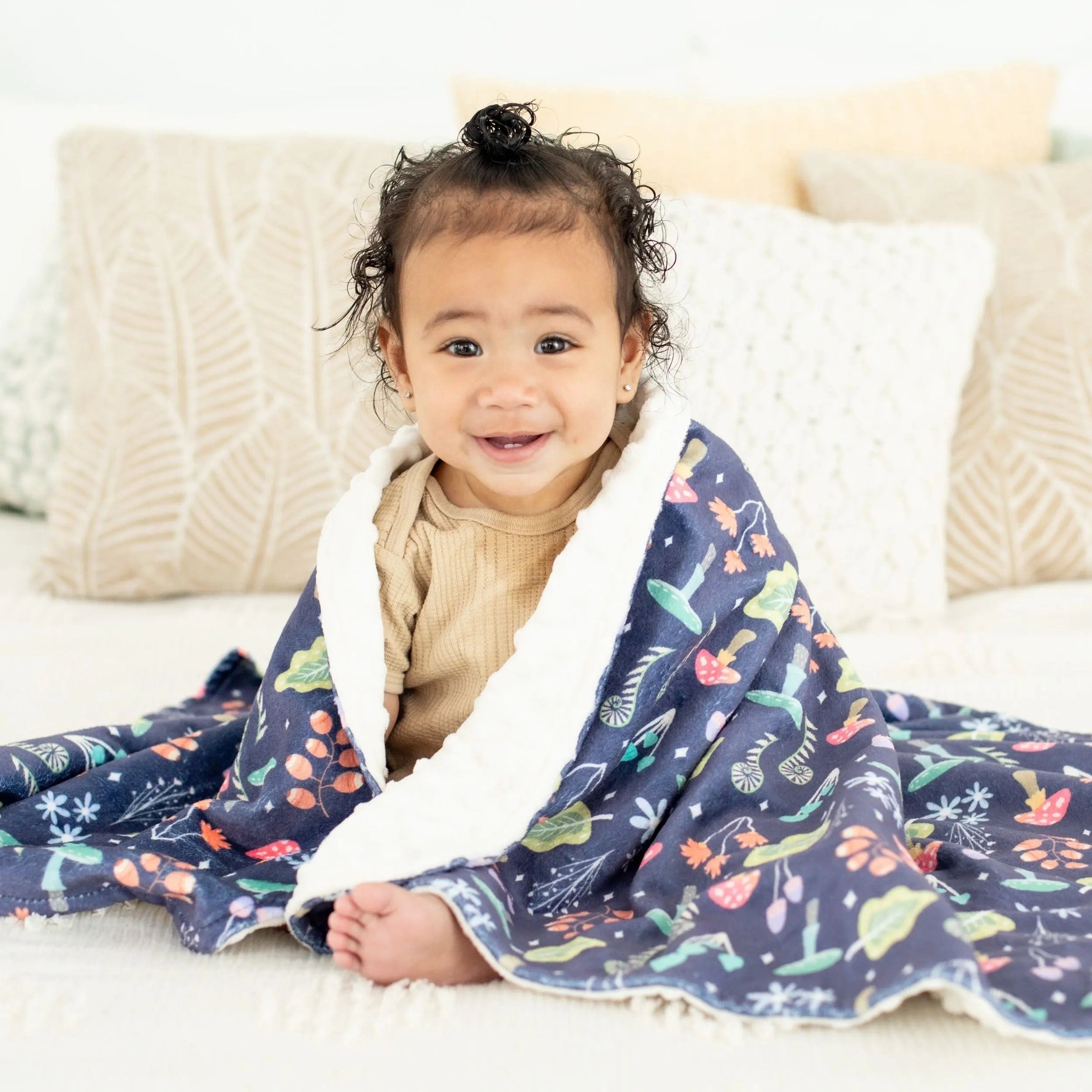 Minky Baby Blanket Magic Garden Honey Lemonade 