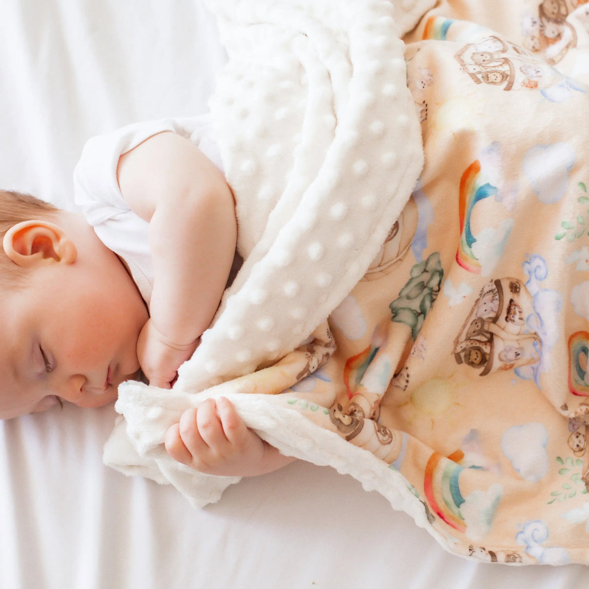 Honey Lemonade Minky Baby Blanket Noah's Ark - 