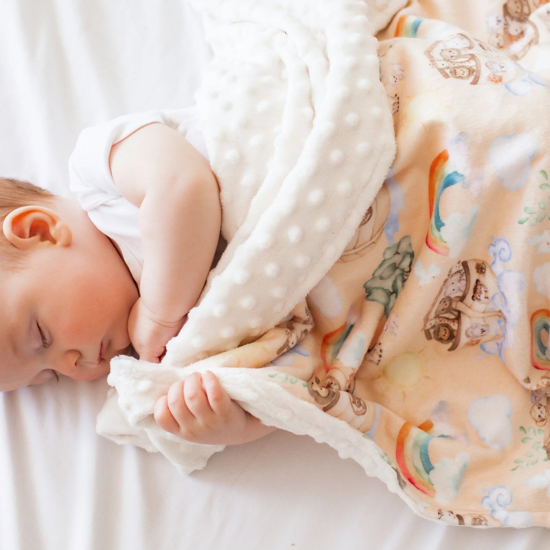 Honey Lemonade Minky Baby Blanket Noah's Ark - 