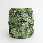 Kinder Cloth Diaper Co. Minky Fleece Cloth Diaper - Patterned Lounger with Wicking Jersey - 