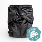 Kinder Cloth Diaper Co. Minky Fleece Cloth Diaper - Patterned Lounger with Wicking Jersey - 