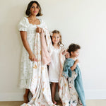 Saranoni XL Minky Lush baby blanket, ultra-soft and plush, draped elegantly, inviting comfort.