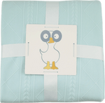 Goosewaddle® | Newborn Baby Blankets Toys Teethers Bibs & More Mint 50" x 60" Full Size Knit Throw - 