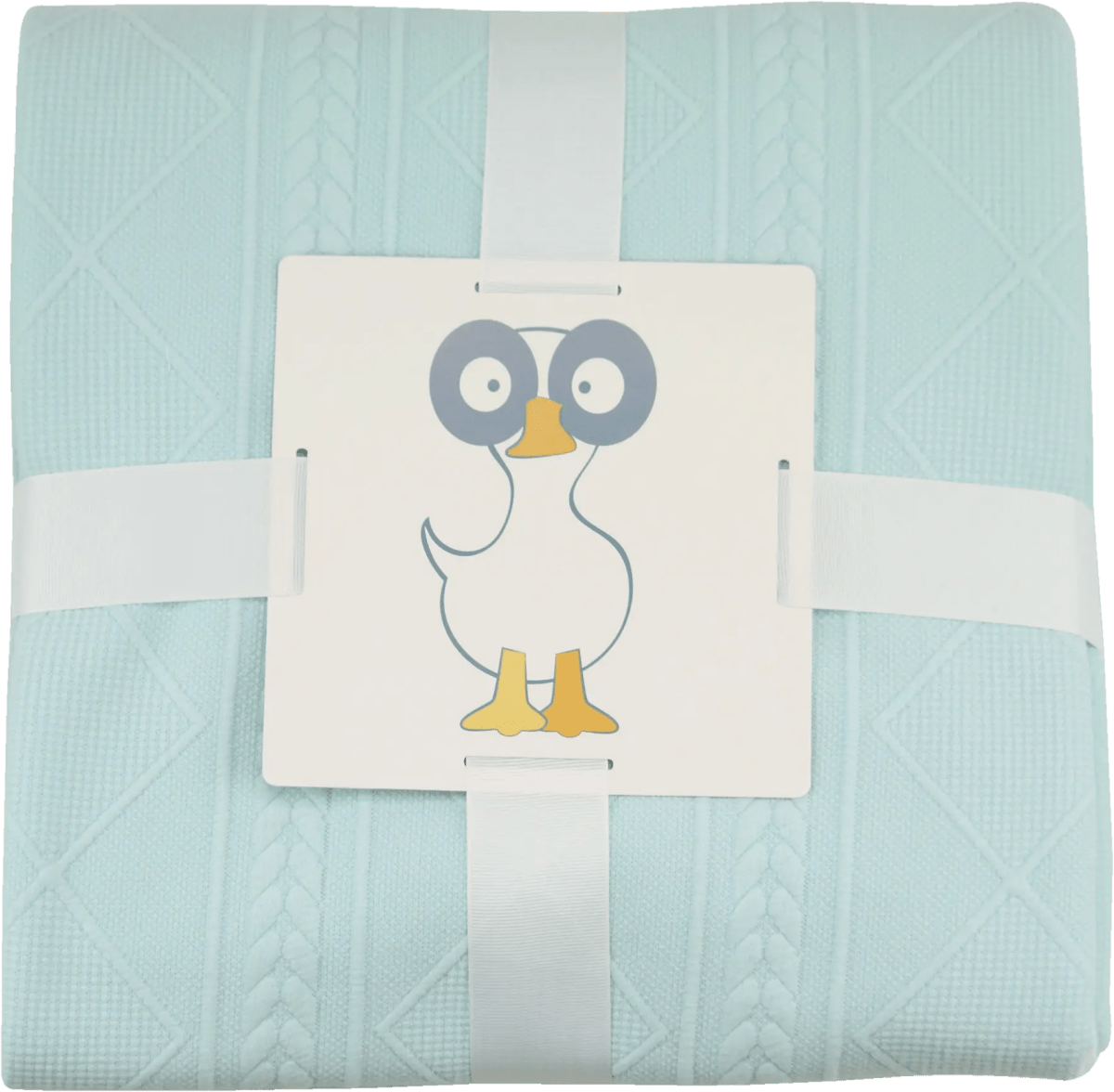 Goosewaddle® | Newborn Baby Blankets Toys Teethers Bibs & More Mint 50" x 60" Full Size Knit Throw - 