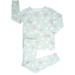Sweet Bamboo Mint Butterfly Bamboo Pajama Set with Ultra Soft Fabric for Big Kids - 