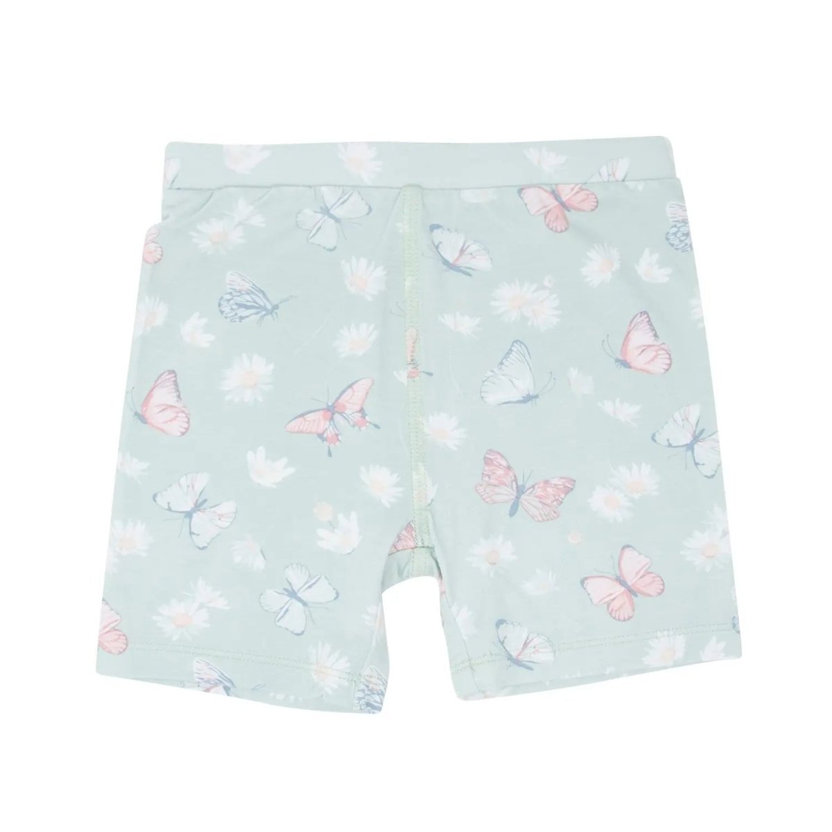 Sweet Bamboo Mint Butterfly Daisy Bamboo Pajama Set for Comfortable Summer Kids - 