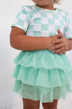 DREAM BIG LITTLE CO MINT CHECKERS DREAM TUTU BODYSUIT DRESSEveretts Place
