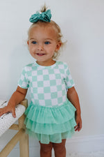 DREAM BIG LITTLE CO MINT CHECKERS DREAM TUTU BODYSUIT DRESSEveretts Place