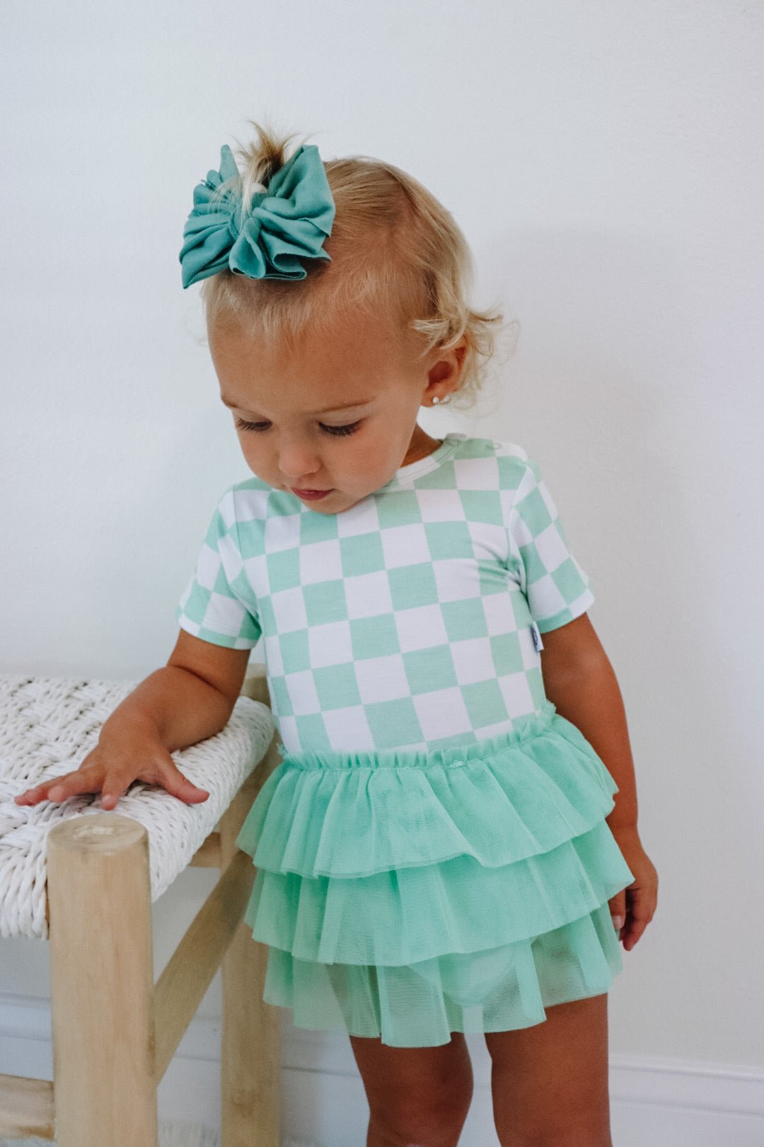 DREAM BIG LITTLE CO MINT CHECKERS DREAM TUTU BODYSUIT DRESSEveretts Place