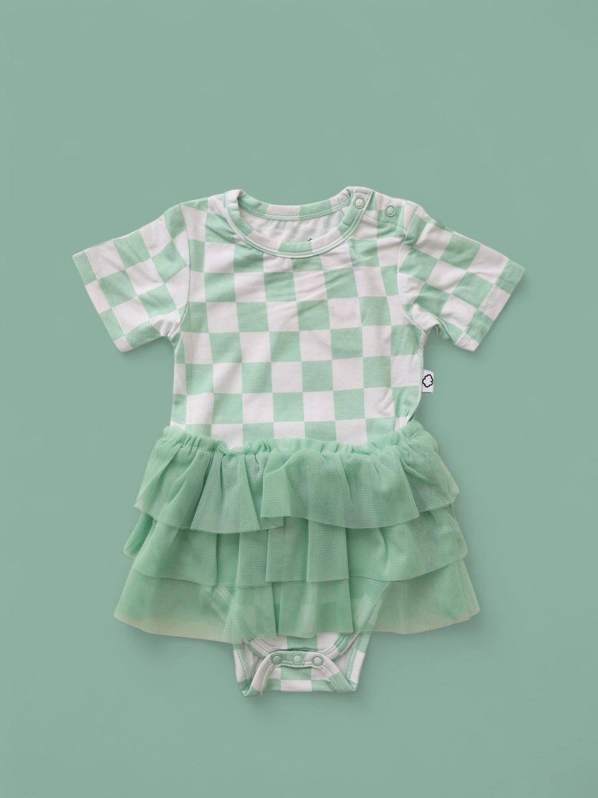 DREAM BIG LITTLE CO MINT CHECKERS DREAM TUTU BODYSUIT DRESSEveretts Place