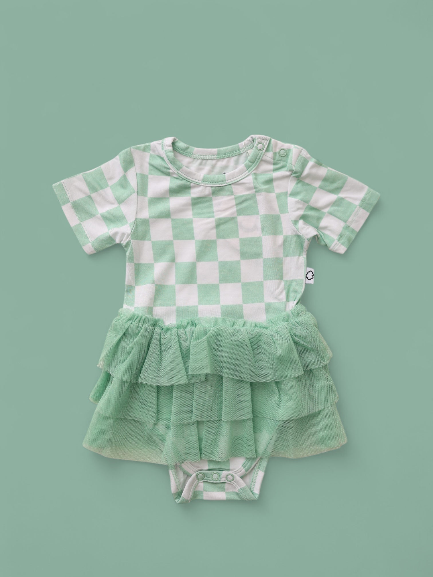 DREAM BIG LITTLE CO MINT CHECKERS DREAM TUTU BODYSUIT DRESSEveretts Place
