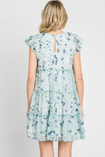 PinkBlush Mint Green Chiffon Ruffle Tiered Dress - 