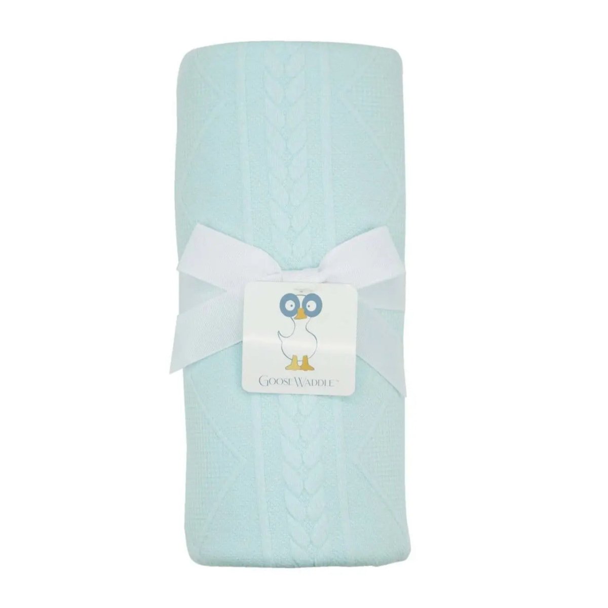 Mint Knit Baby Blanket Soft Fabric Nursery Gift for Newborns - Everetts Place