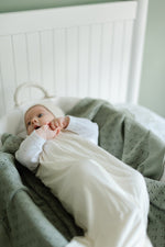Little Mae & Co Mint Pointelle Knit Baby Blanket Little Mae And Co - Everetts Place Boutique - 