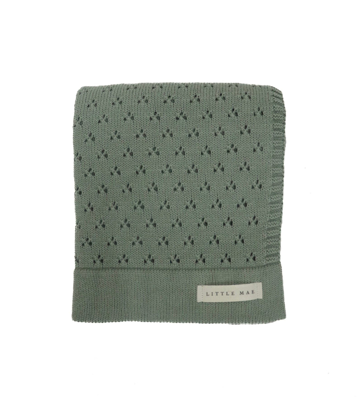 Little Mae & Co Mint Pointelle Knit BlanketEveretts Place