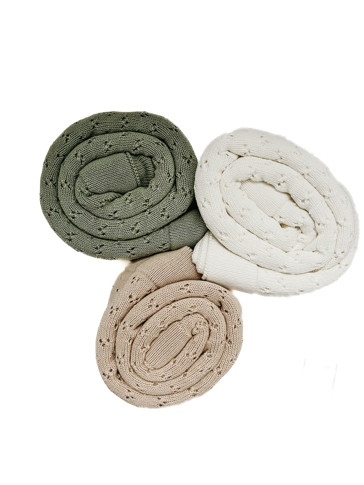 Little Mae & Co Mint Pointelle Knit BlanketEveretts Place
