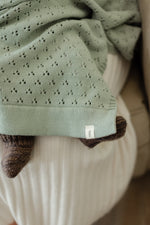 Little Mae & Co Mint Pointelle Knit BlanketEveretts Place