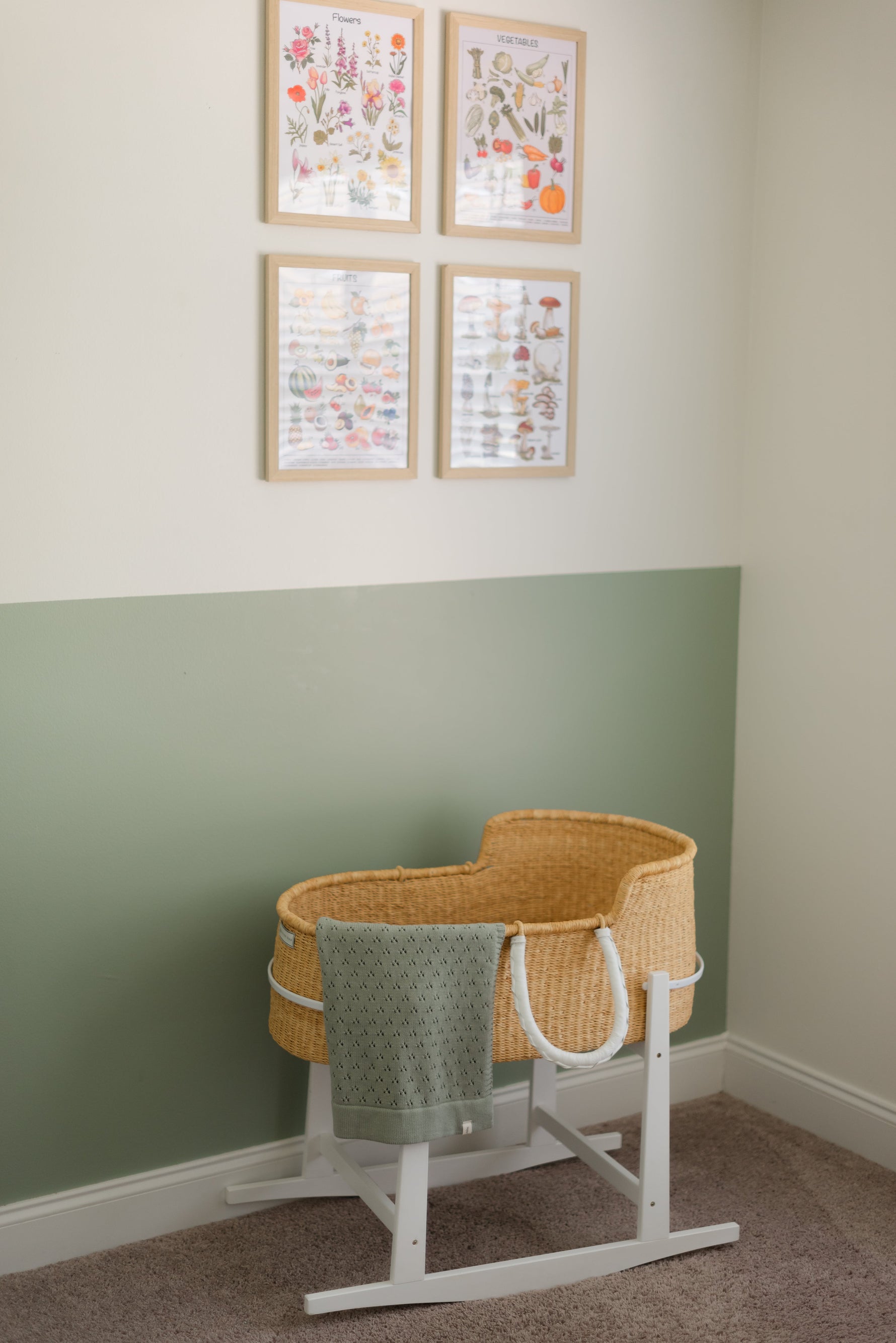 Little Mae & Co Mint Pointelle Knit BlanketEveretts Place