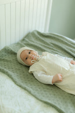 Little Mae & Co Mint Pointelle Knit BlanketEveretts Place