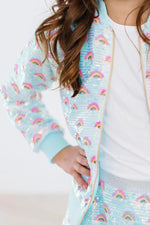 Mila & Rose ® Mint Rainbow Sequin Jacket - 