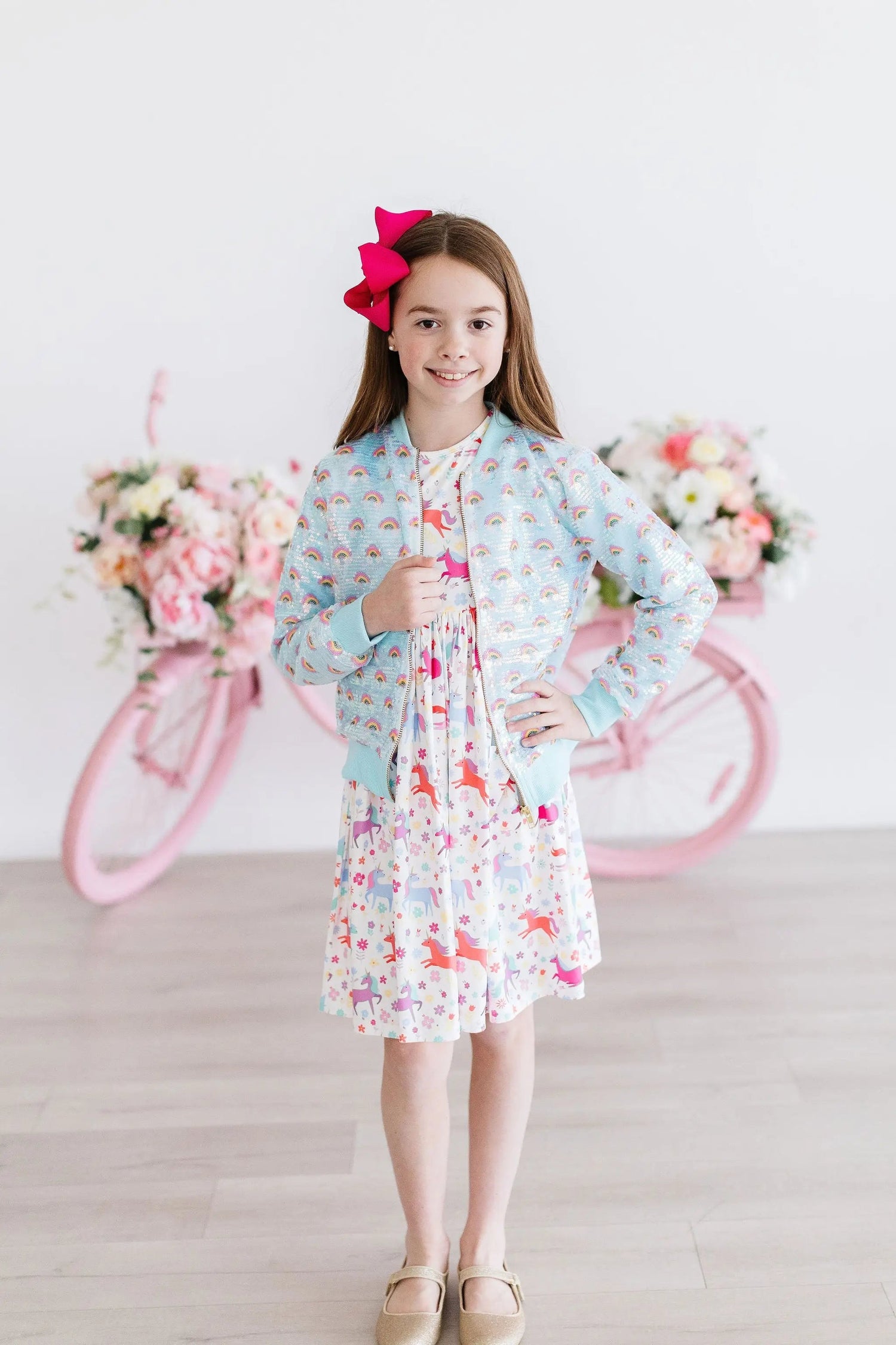 Mila & Rose ® Mint Rainbow Sequin Jacket - 