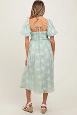 PinkBlush Mint Textured Maternity Midi Dress - 