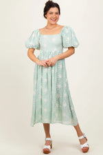 Mint Textured Midi Dress - Sleeve, Dress, Hairstyle, Fashion, Textile | Everetts Place