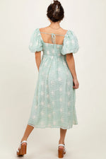 PinkBlush Mint Textured Midi Dress - 