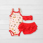 Bamboo Two-Piece Set, Ruffle Bloomer by Bestaroo