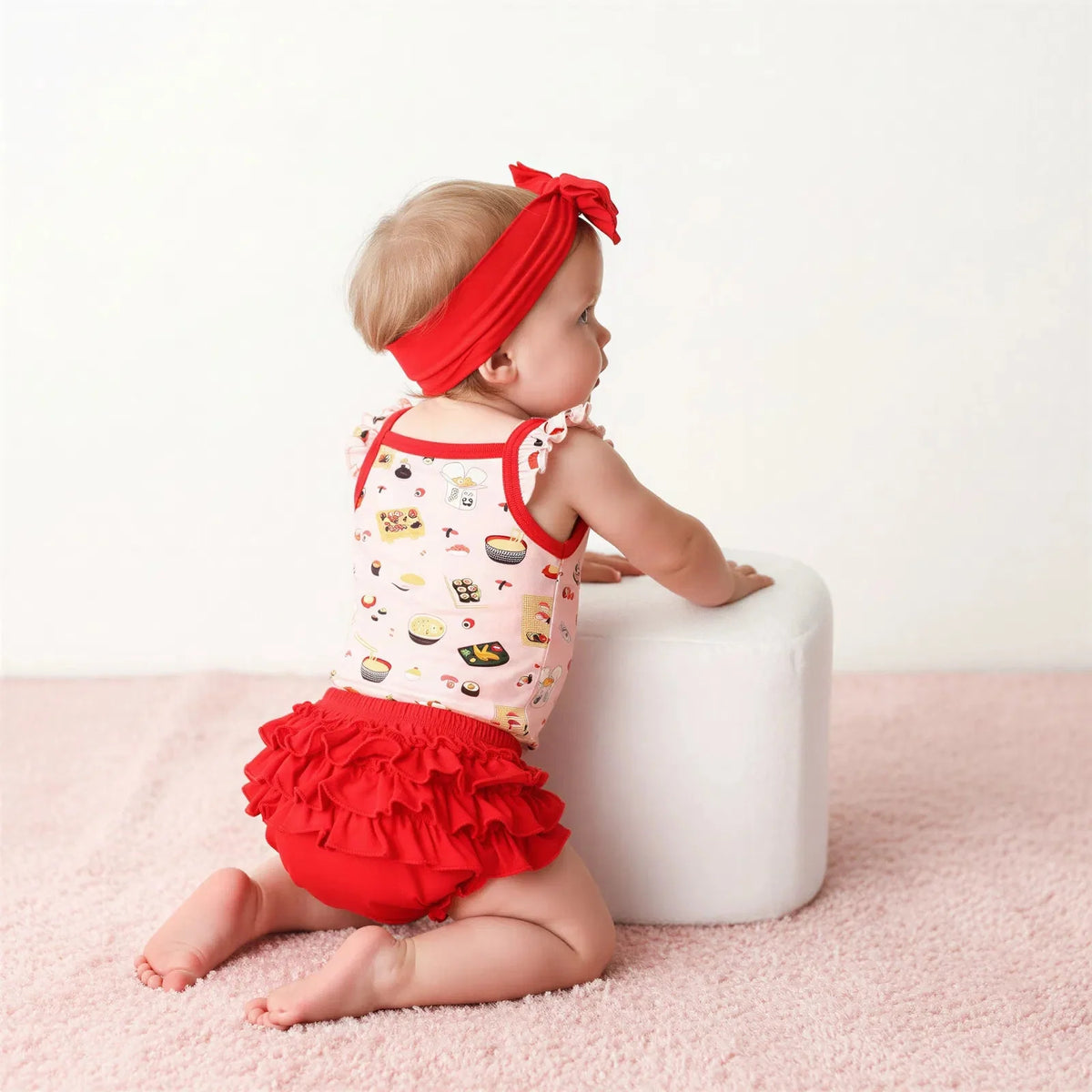 Bamboo Two-Piece Set, Ruffle Bloomer by Bestaroo