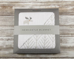 Newcastle Classics Mister Moose Cotton Muslin Blanket with Cozy Four-Layer Design for Babies - Baby & Toddler > Swaddling & Receiving Blankets > Receiving Blankets Cotton Newcastle Blanket