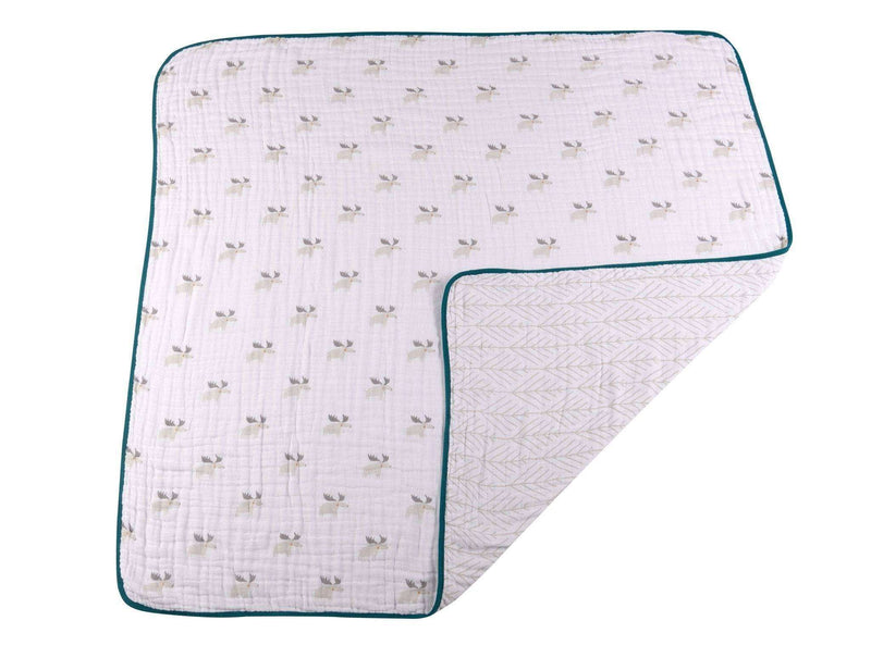 Mister Moose and Forest Arrow Cotton Muslin Blanket - Everetts Place: Online Boutique - Kids & Babies