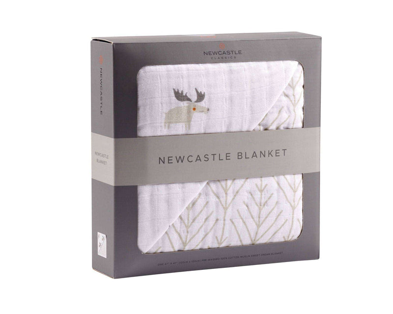 Mister Moose and Forest Arrow Cotton Muslin Blanket - Everetts Place: Online Boutique - Kids & Babies