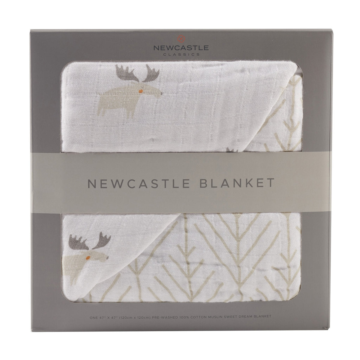 Newcastle Classics Mister Moose and Forest Arrow Cotton Muslin Newcastle BlanketEveretts Place