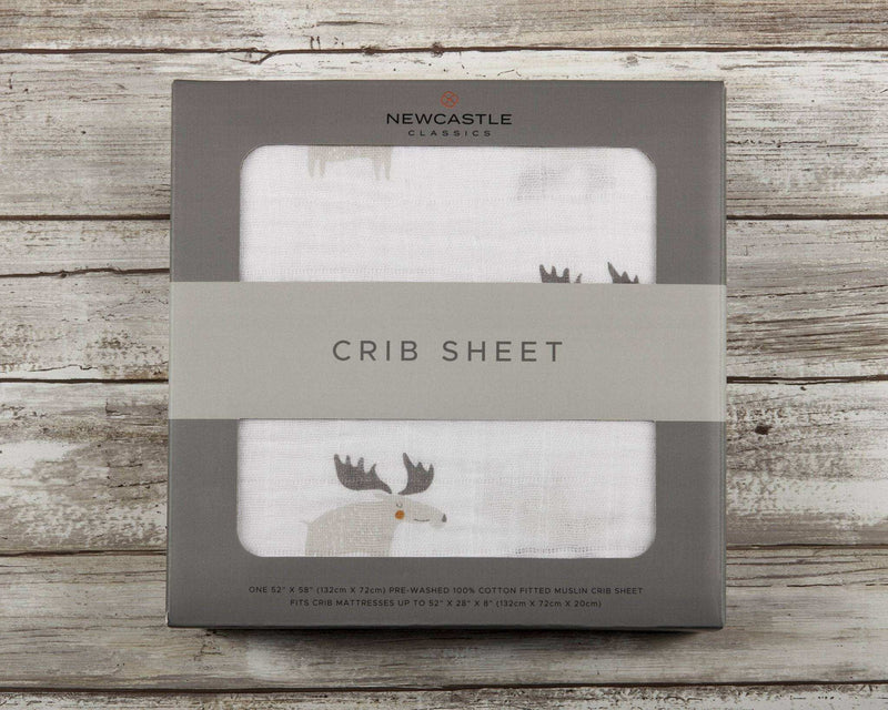 Mister Moose Crib Sheet - Everetts Place: Online Boutique - Blankets & Pillows