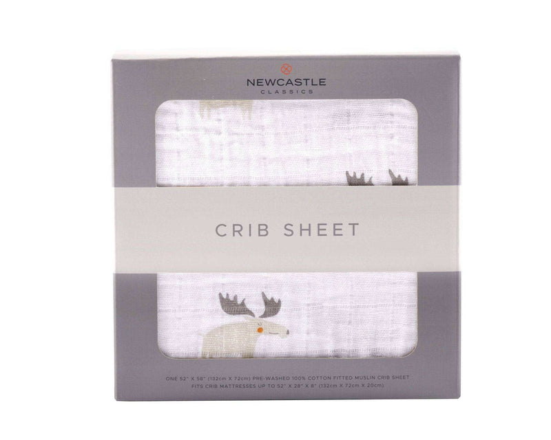 Mister Moose Crib Sheet - Everetts Place: Online Boutique - Blankets & Pillows