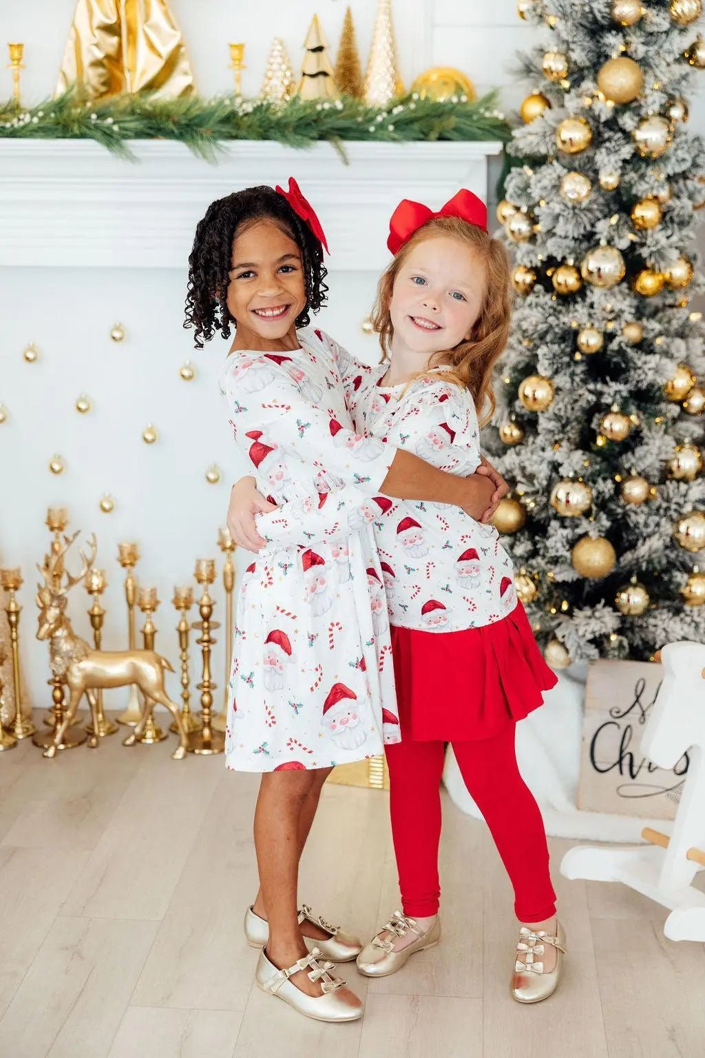 Mila & Rose ® Mistletoe Magic 3/4 Sleeve Pocket Twirl Dress - 