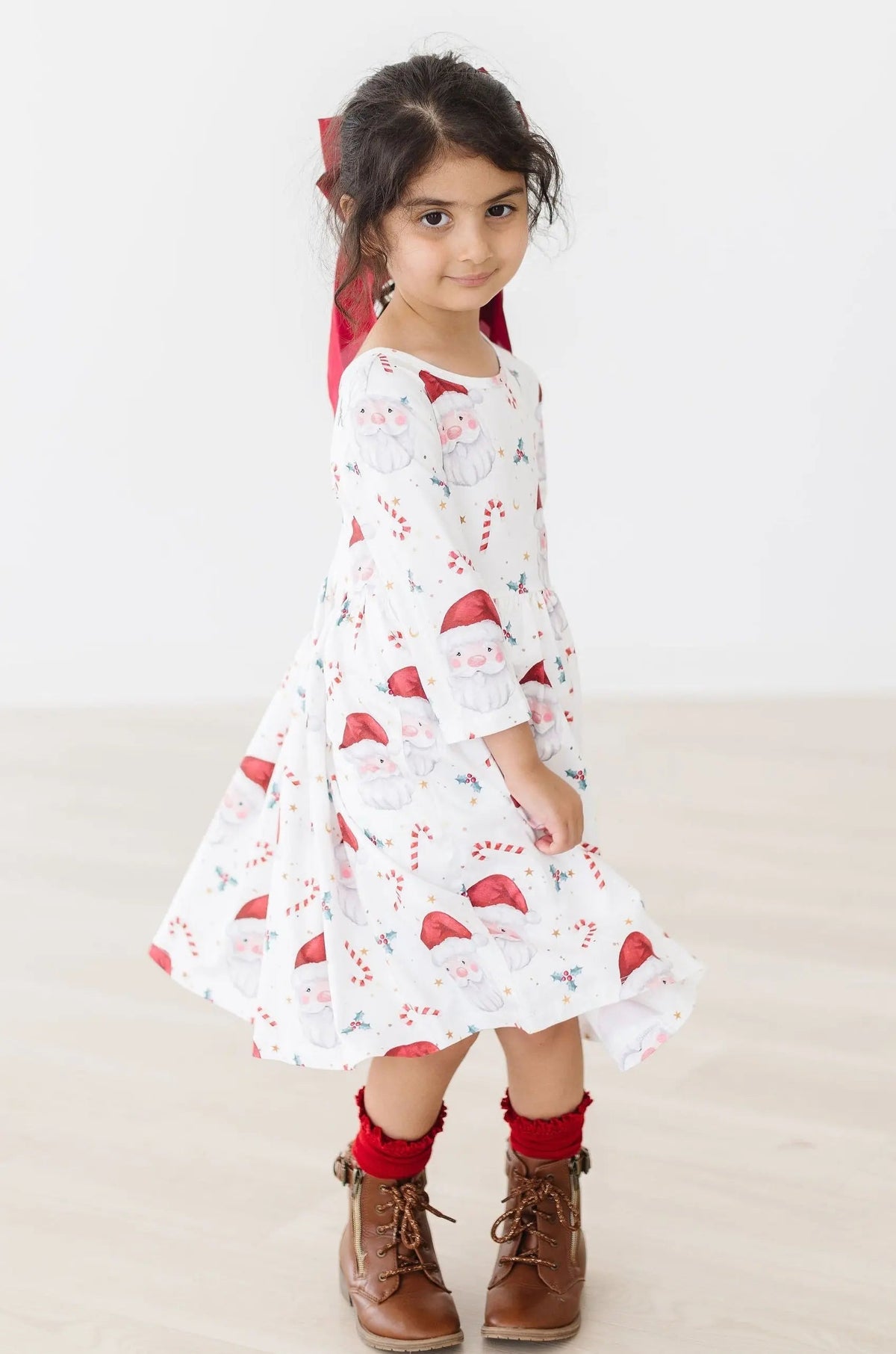 Mila & Rose ® Mistletoe Magic 3/4 Sleeve Pocket Twirl Dress - 