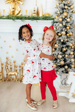 Mila & Rose ® Mistletoe Magic L/S Ruffle Tee - 