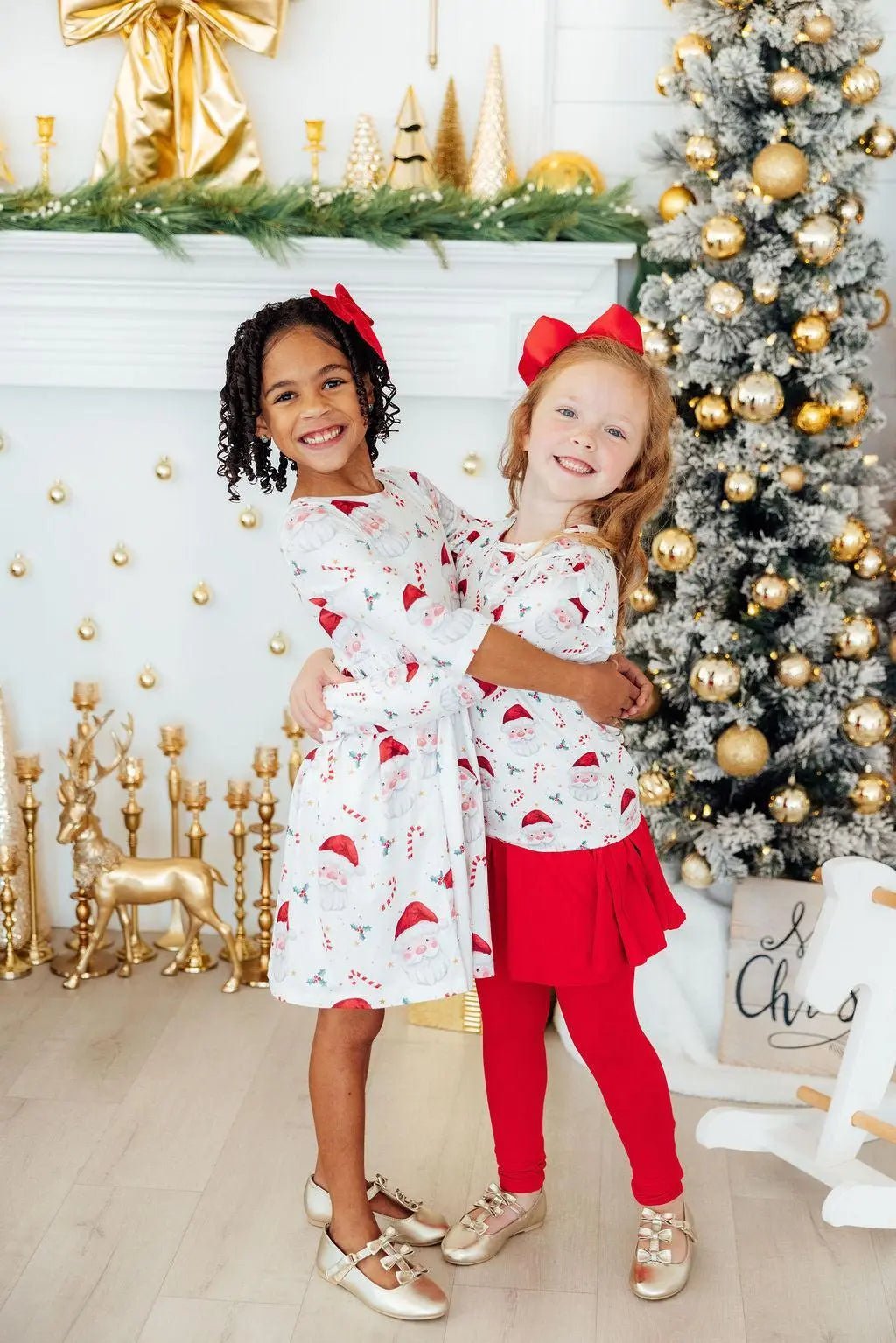 Mila & Rose ® Mistletoe Magic L/S Ruffle Tee - 