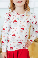Mila & Rose ® Mistletoe Magic L/S Ruffle Tee - 