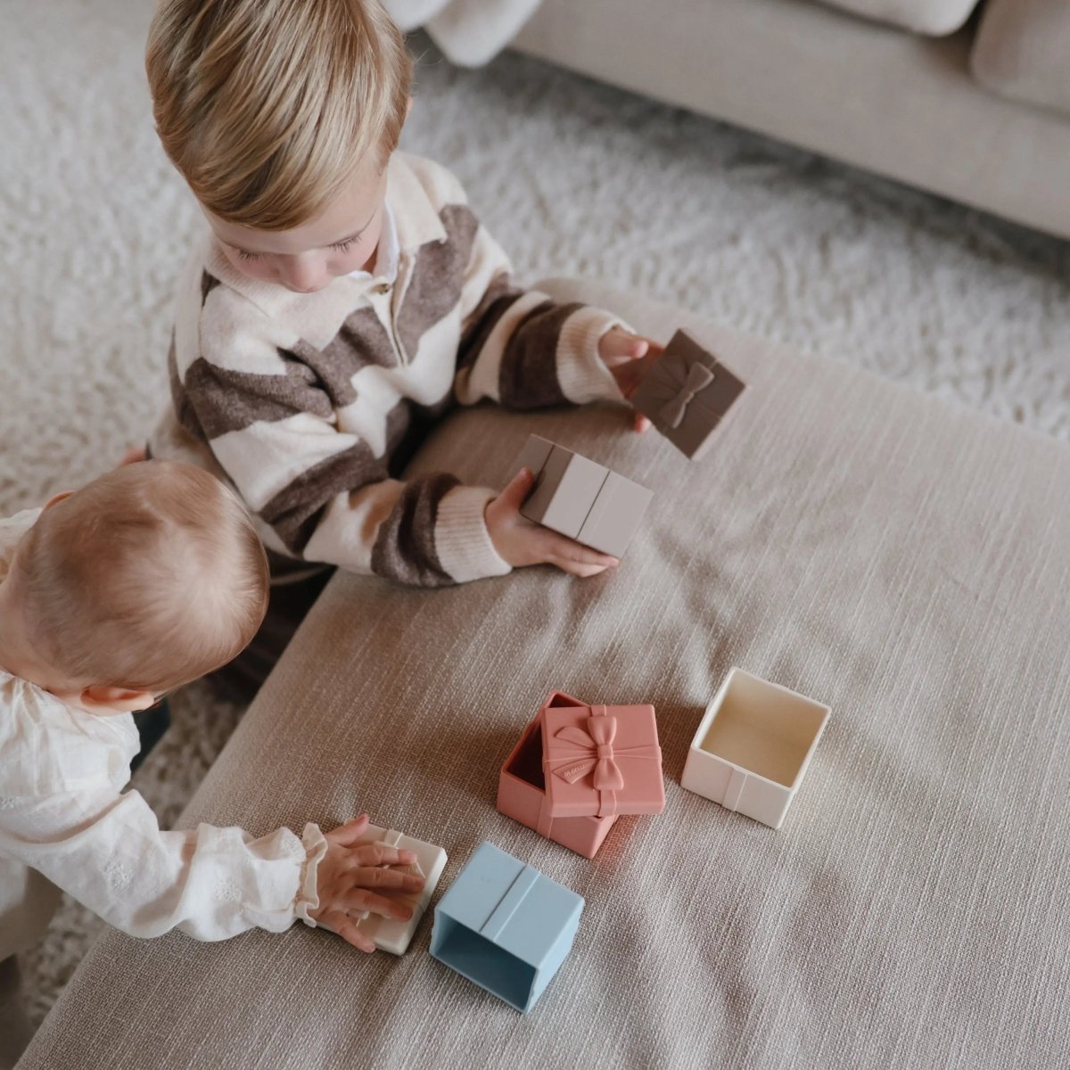 Mushie Mix And Match Present Toy Silicone Gift Box Set For Creative Play - 