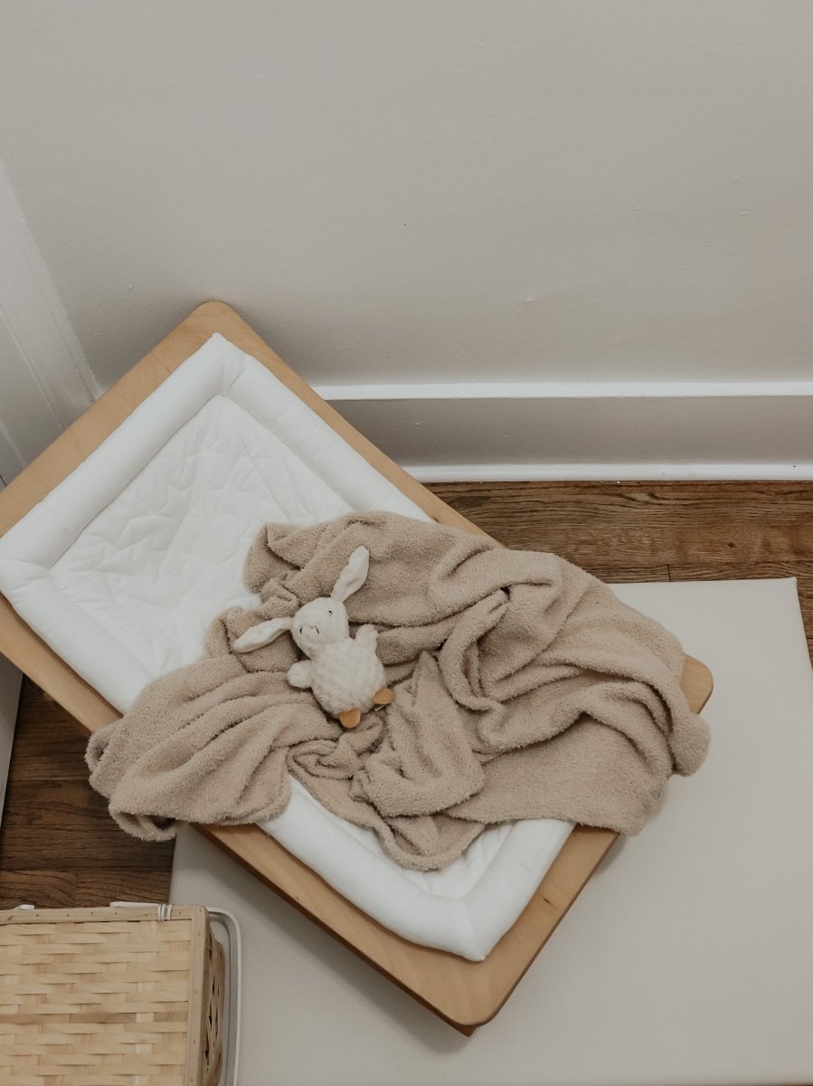 Little Mae & Co Mocha Plush Baby Blanket Soft Waffle Knit Cozy Warmth - Everetts Place Boutique - 