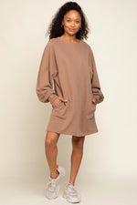 PinkBlush Mocha Ultra Soft Sweatshirt Dress - 