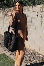 PinkBlush Mocha Ultra Soft Sweatshirt Dress - 