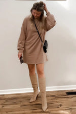 PinkBlush Mocha Ultra Soft Sweatshirt Dress - 