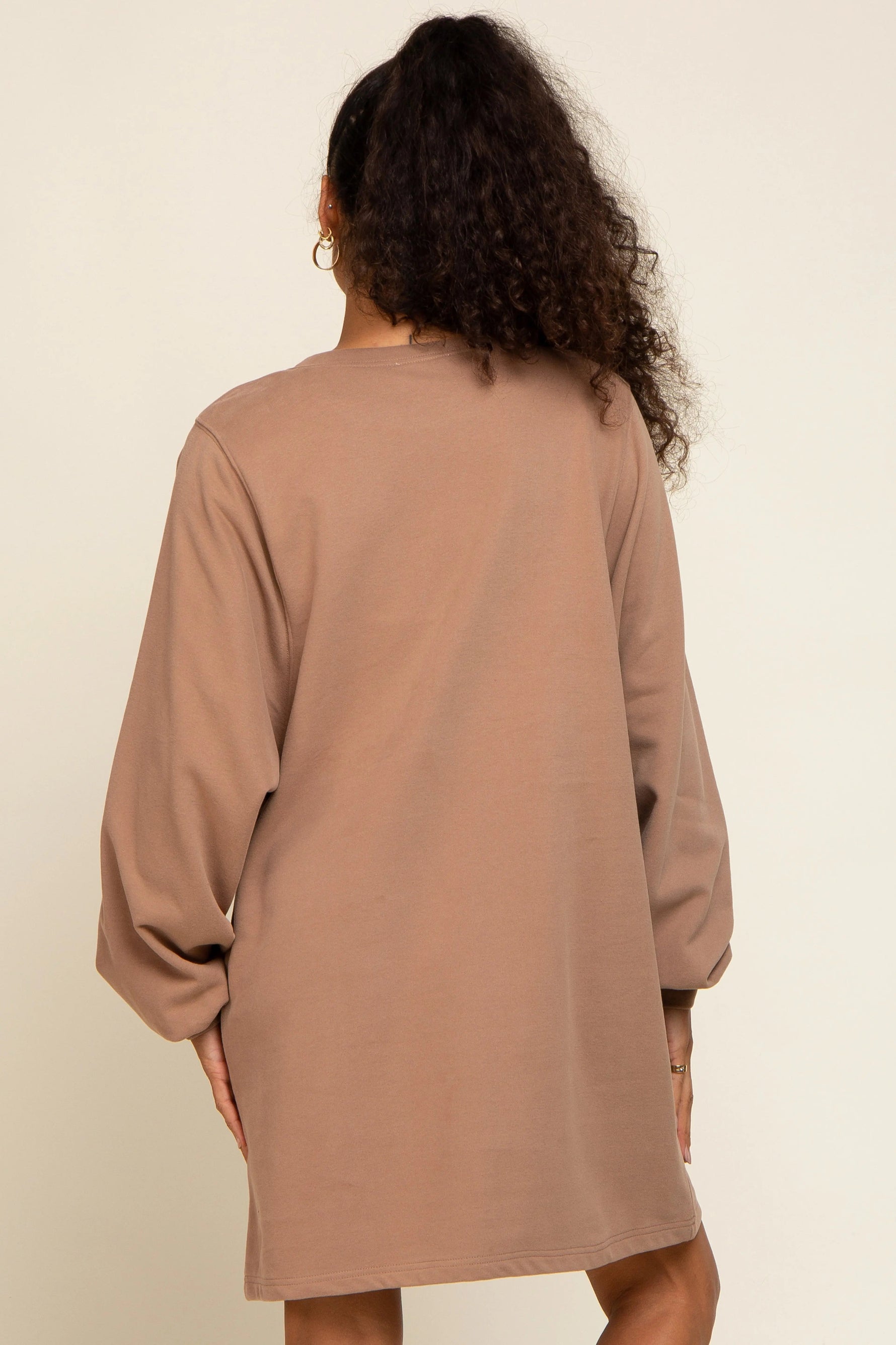 PinkBlush Mocha Ultra Soft Sweatshirt Dress - 